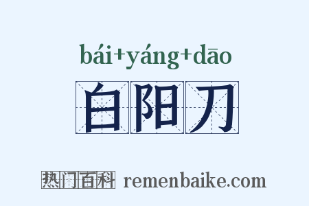 白阳刀是什么意思的图片